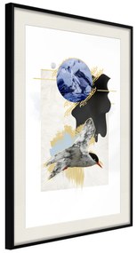 Artgeist Plagát - Antarctic Tern [Poster] Veľkosť: 30x45, Verzia: Čierny rám s passe-partout