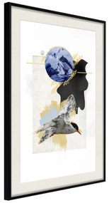 Artgeist Plagát - Antarctic Tern [Poster] Veľkosť: 40x60, Verzia: Čierny rám s passe-partout