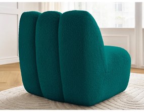 Tyrkysovomodré kreslo z textílie buklé Janissaire – Bobochic Paris