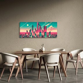 Obraz – Veľkomesto v pop-art štýle (120x50 cm)