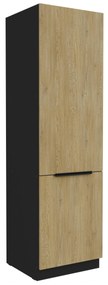Potravinová kuchynská skrinka Carminia 60 DK-210 2F (dub cremona + čierna). Akcia -20%. Vlastná spoľahlivá doprava až k Vám domov. 1128014