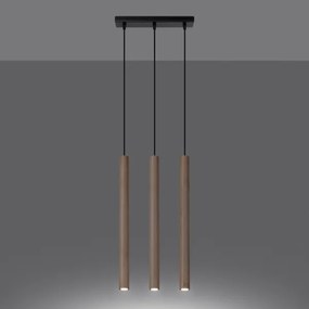 Sollux SL.1267 - Luster na lanku PASTELO 3xG9/8W/230V drevo