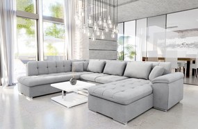 Sedačka ve tvaru U Krusty, šedá Roh: Orientace rohu Pravý roh