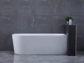 Aqualine Aqualine, TIBERA R rohová stojaca vaňa 170x80cm, biela, E1015