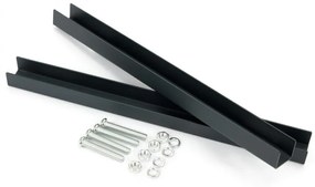 Montážny držiak na schránky 13 - 18cm čierny čierna