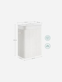 Koš na prádlo OLI 72 L bílý