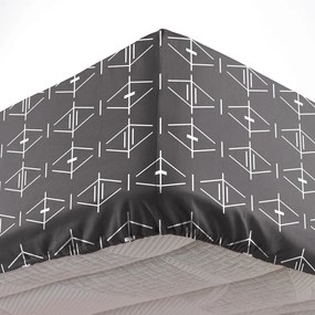 Tmavosivá napínacia bavlnená plachta 90x190 cm Aristide – douceur d'intérieur