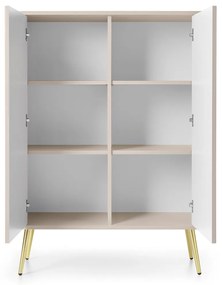 VYSOKÁ KOMODA BELLISSA KAŠMÍR + ZLATÉ NOŽIČKY 103 cm