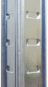 Regál 180x90x30 cm strieborný