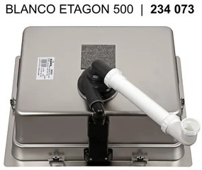 Nerezový drez Blanco ETAGON 500-IF nerez hodvábny lesk a pojazdy