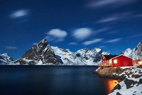 Fototapeta nočná krajina v Nórsku - 150x100