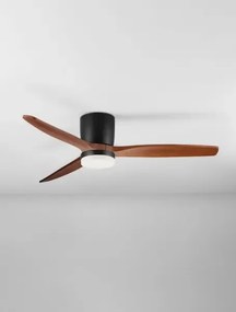 LED čierno-drevené moderné stropné svietidlo Aloa s diaľkovým ovládaním 18W
