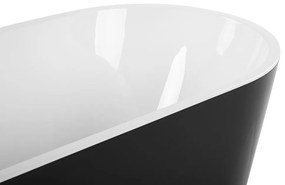 Voľne stojaca vaňa 150 x 75 cm čierna HAVANA Beliani