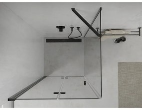 Mexen Lima, sprchovací kút 100 (dvere) x100 (stena) cm, 6mm číre sklo, čierny profil, 856-100-100-70-00