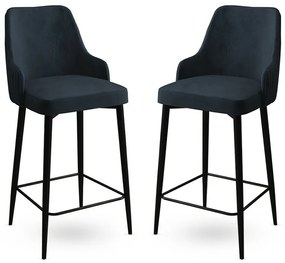 Sada barových stoličiek Enox Anthracite, 2 ks