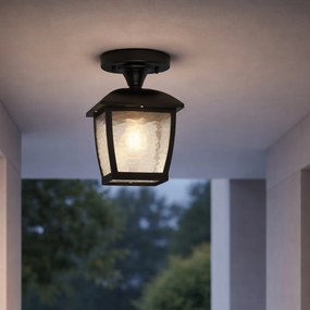 Klasické stropné svietidlo čierne IP44 - Leuven