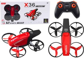 LEAN Toys SYMA X36 diaľkovo ovládaný RC dron červený