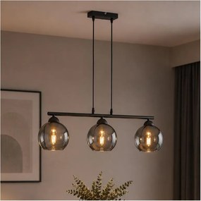 BRILAGI - Luster na lanku DIOR 3xE27/60W/230V čierna/dymová šedá