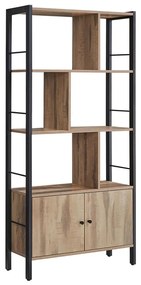 Knižnica NAVARO hnedá/čierna