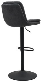 Tmavosivá barová stolička s nastaviteľnou výškou Colville – Unique Furniture
