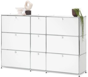 Komoda »CN3« s 9 výklopnými dvierkami, biela