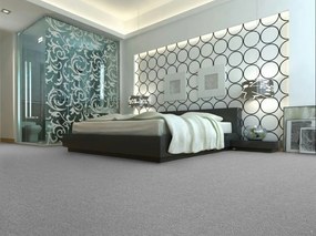 ITC, Koberec metráž Merit new 6711, na mieru, šíře 4m, šedá, ab (mriežka), chodba / predsieň