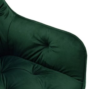 Jedálenská stolička NEVADA zamatová, tmavozelená