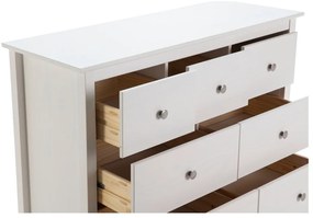 Biela nízka komoda z borovicového dreva 110x80 cm Berna – Marckeric