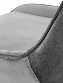 Detská stolička na kolieskach RICO – zamat, sivá