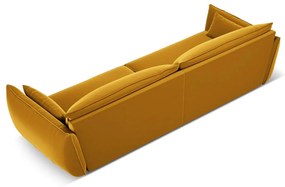 Zamatová pohovka v horčicovej farbe 248 cm Vanda – Mazzini Sofas
