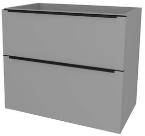 Mereo, Mereo Mailo, kúpeľňová skrinka 101 cm, čierne madlo, Multidecor, Šedá supermat, MER-CN592SBSEDA