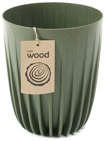Kvetináč STRIPPED ECO VI 25 cm zelený