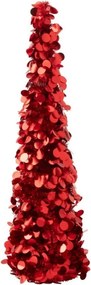 Červený lesklý vianočný strom Sparkling M – 19*19*84 cm