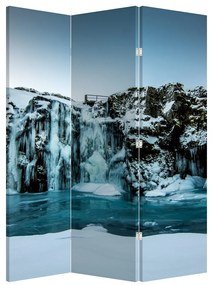 Paraván - Zamrznuté vodopády (126x170 cm)