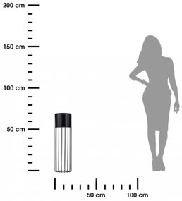 Kovový kvetináč LOFT 70x20 cm čierna