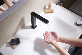 Hansgrohe Tecturis E, dvojotvorová umývadlová batéria 150 CoolStart EcoSmart+ s odtokovou súpravou, čierna matná, HAN-73053670