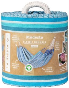 La Siesta MODESTA KINGSIZE PATTERN - hojdacia sieť s veľkým počtom závesných šnúr, ktoré vám zaistia komfort, 100 % organická bavlna
