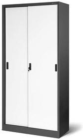 Skriňa Kuba kovová antracit/biela