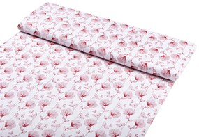 Biante Detské bavlnené posteľné obliečky do postieľky Sandra SA-253 Červené poľné kvety Do postieľky 90x140 a 50x70 cm