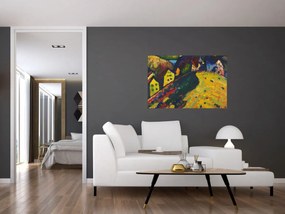 Obraz - Vasily Kandinsky, Houses at Murnau, reprodukcia (90x60 cm)