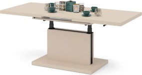 ASTON Béžový [Super Mat / Anti-fingerprint] - MODERNÝ ROZKLADACÍ A VÝŠKOVO NASTAVITEĽNÝ KONFERENČNÝ STÔL KÁŠMÍR