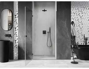 Mexen, Mexen Lunar-B výklopné sprchové dvere ľavé 85 cm, transparentné, čierne - 832-085-000-70-00-L