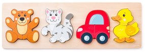 Woody Puzzle Baby na doske, 4 motívy