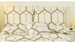 Krémovobiele 6-dielne obliečky na jednolôžko z mikrosaténu 140x200 cm Carter – My House