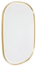 Kúpeľňové zrkadlo medené vrátane LED 3-stupňové stmievateľné s dotykovým oválom - Miral