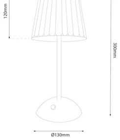 LED Stmiev. dotyková nabíjacia stolná lampa ELBA LED/1,6W/800 mAh matný chróm/číra