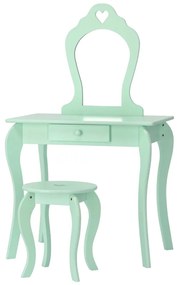 Detský toaletný stolík v mentolovej farbe