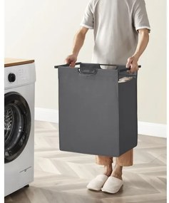 Kôš na bielizeň REX čierna/sivá