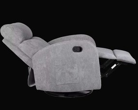 LuxuryForm DESIGN Televízne kreslo BRUNO otočné s polohovaním - šedé