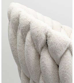 Knot Boucle otočná stolička biela